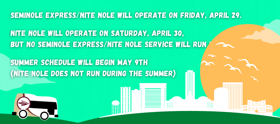 Seminole Express Schedule - Spring 22